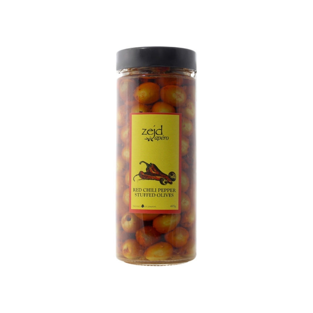 Red Chili Pepper Stuffed Olives - Medaid International