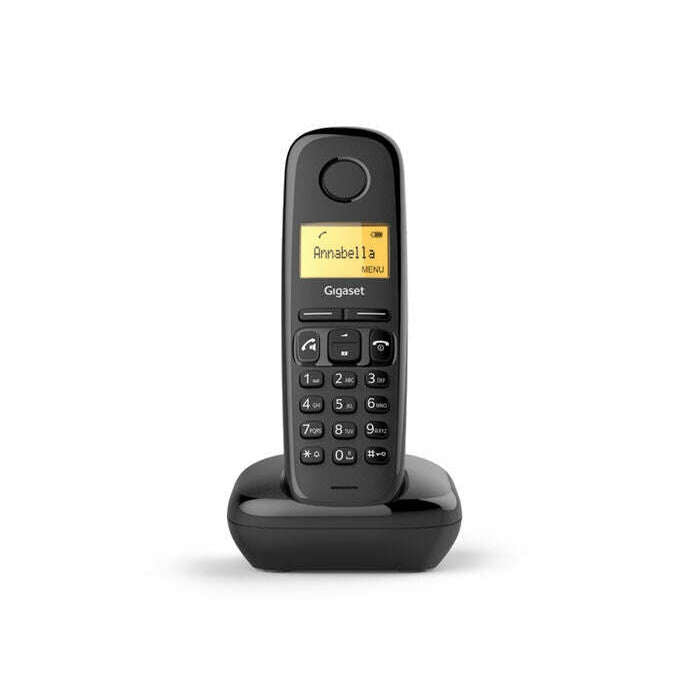 Hands-Free Talking: Cordless Phone - Black - Medaid International