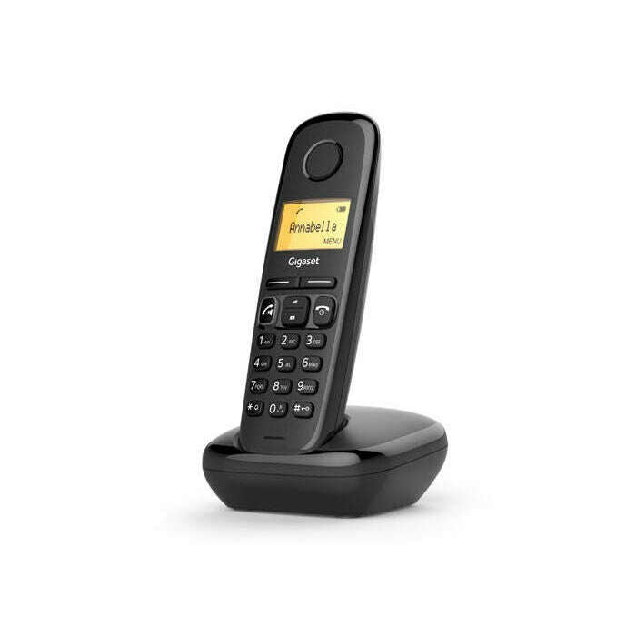 Hands-Free Talking: Cordless Phone - Black - Medaid International