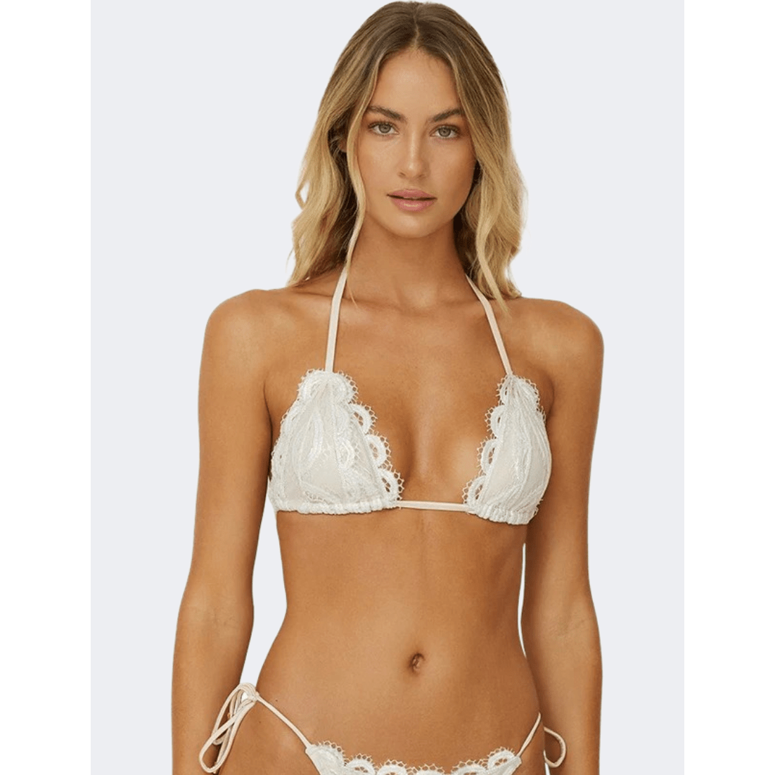 Pq Swim Vanilla Lace Tri Women Beach Bra White - Medaid International