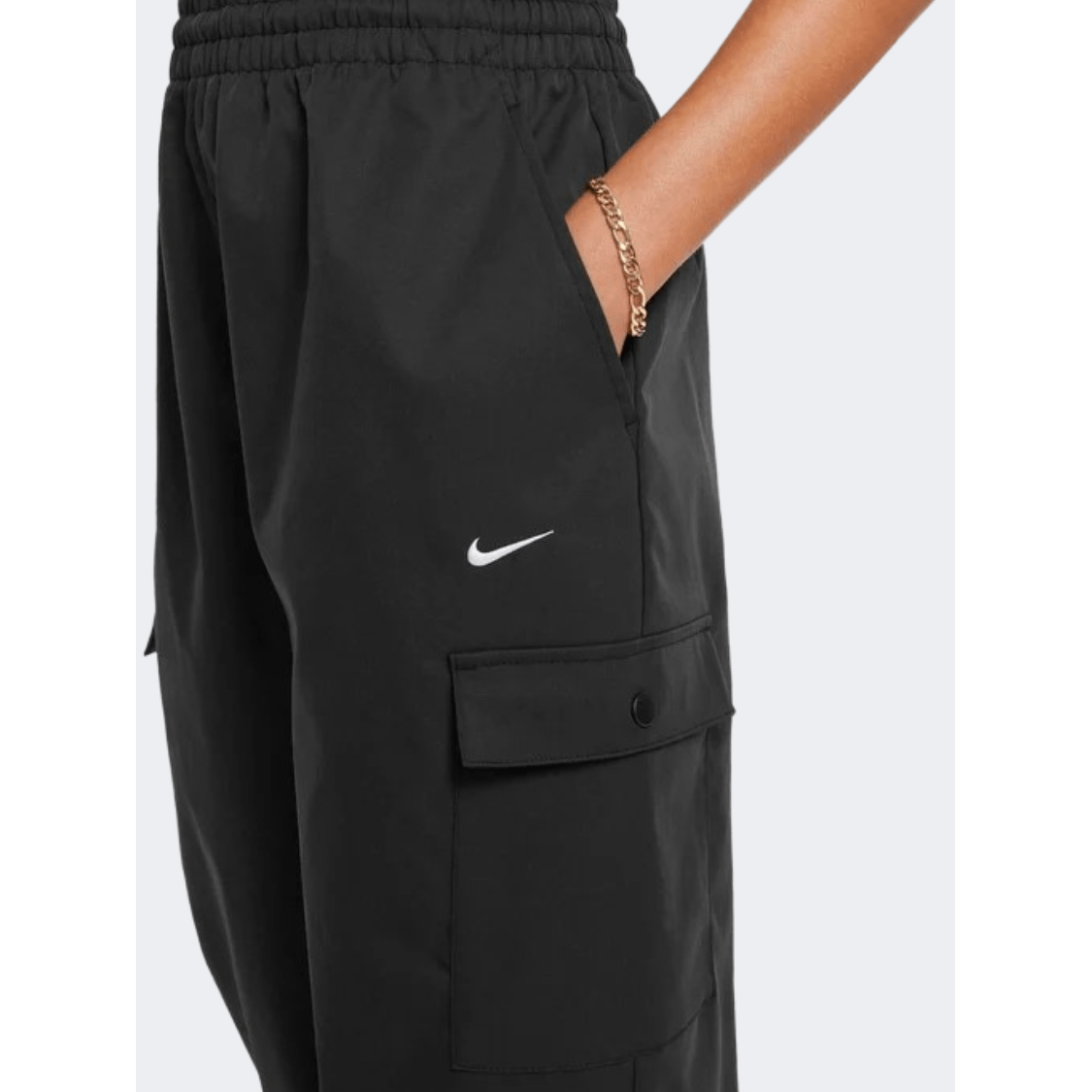 Nike Sportswear Cargo Girls Lifestyle Pant Black/White - Medaid International