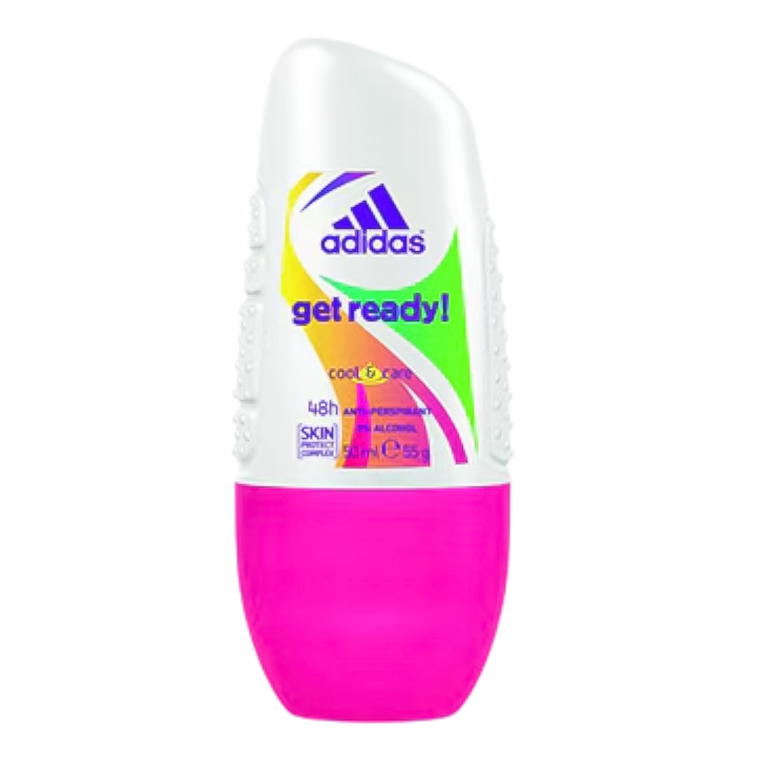 Adidas Get Ready Cool & Care Roll-On Deodorant For Her - 50ml - Medaid