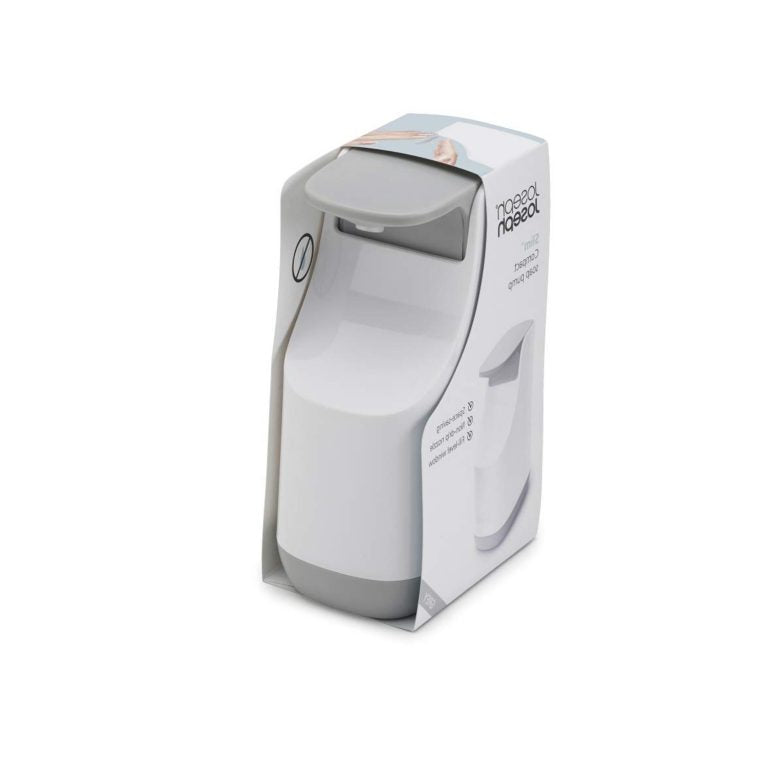 Joseph Joseph Slim Compact Soap Dispenser with Non-Drip Nozzle, Gray - Medaid International