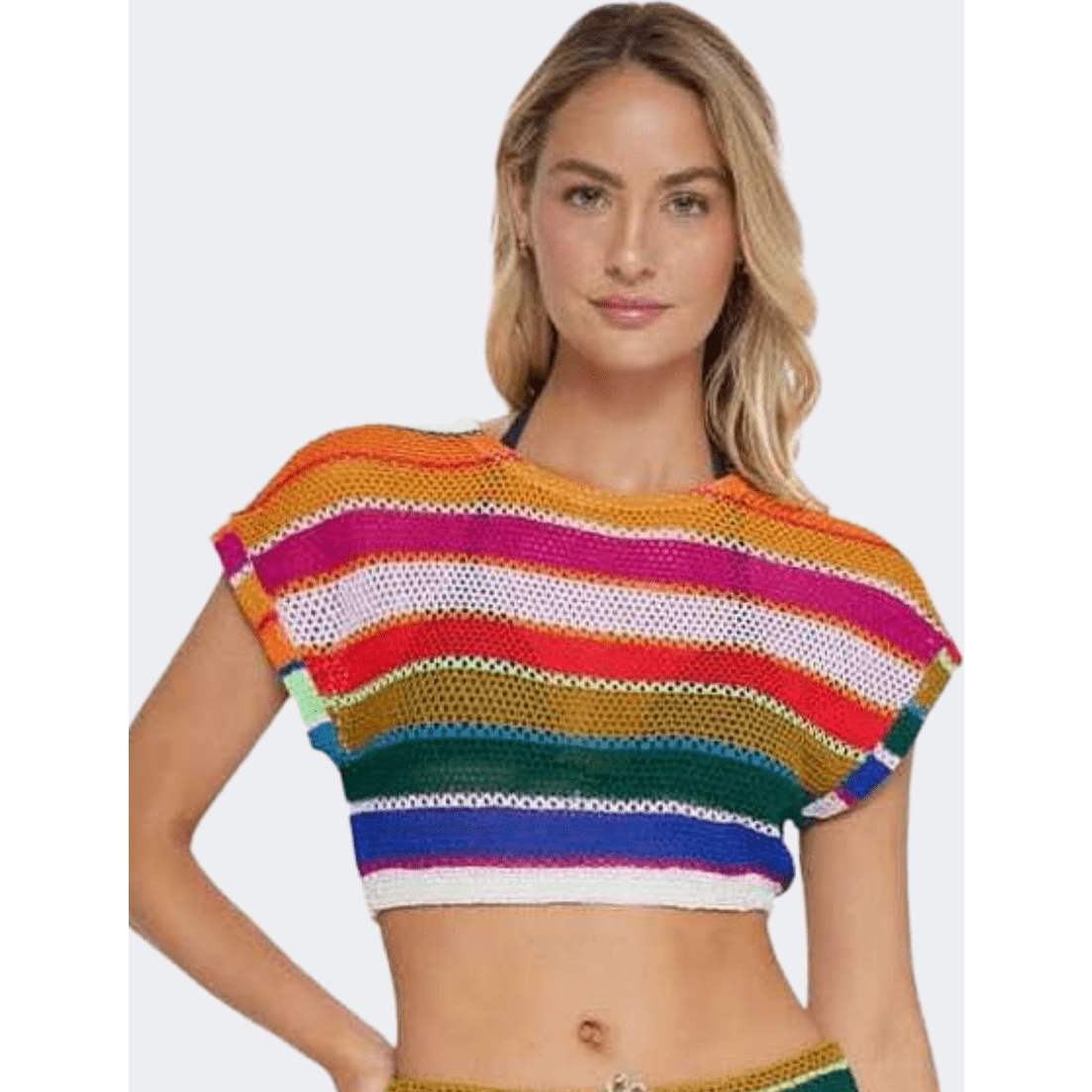 Pq Swim Calypso Renee Crop Top Women Beach Shirt Multicolor - Medaid International