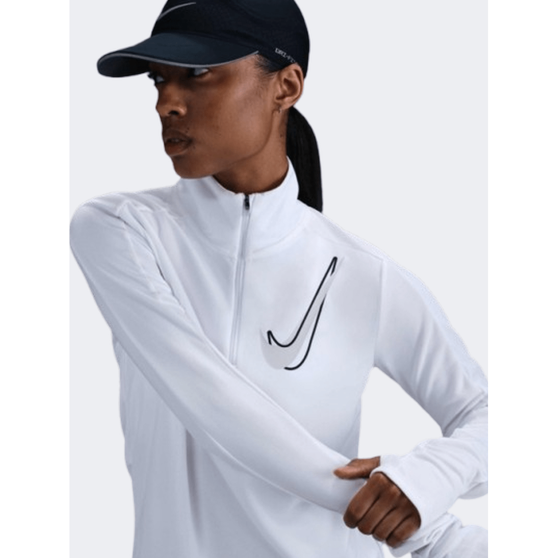Nike Swoosh Women Running Long Sleeve White - Medaid International