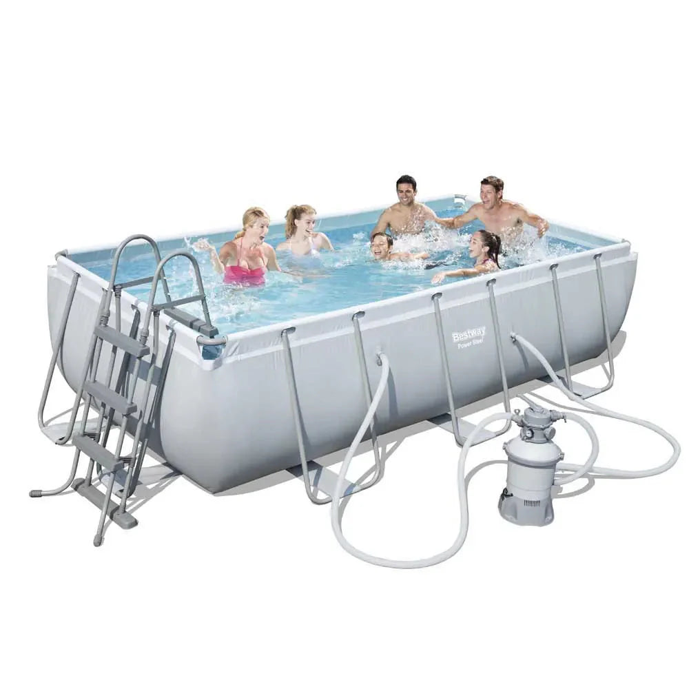 Power Steel 404x201x100cm Rectangular Tubular Pool - Medaid International