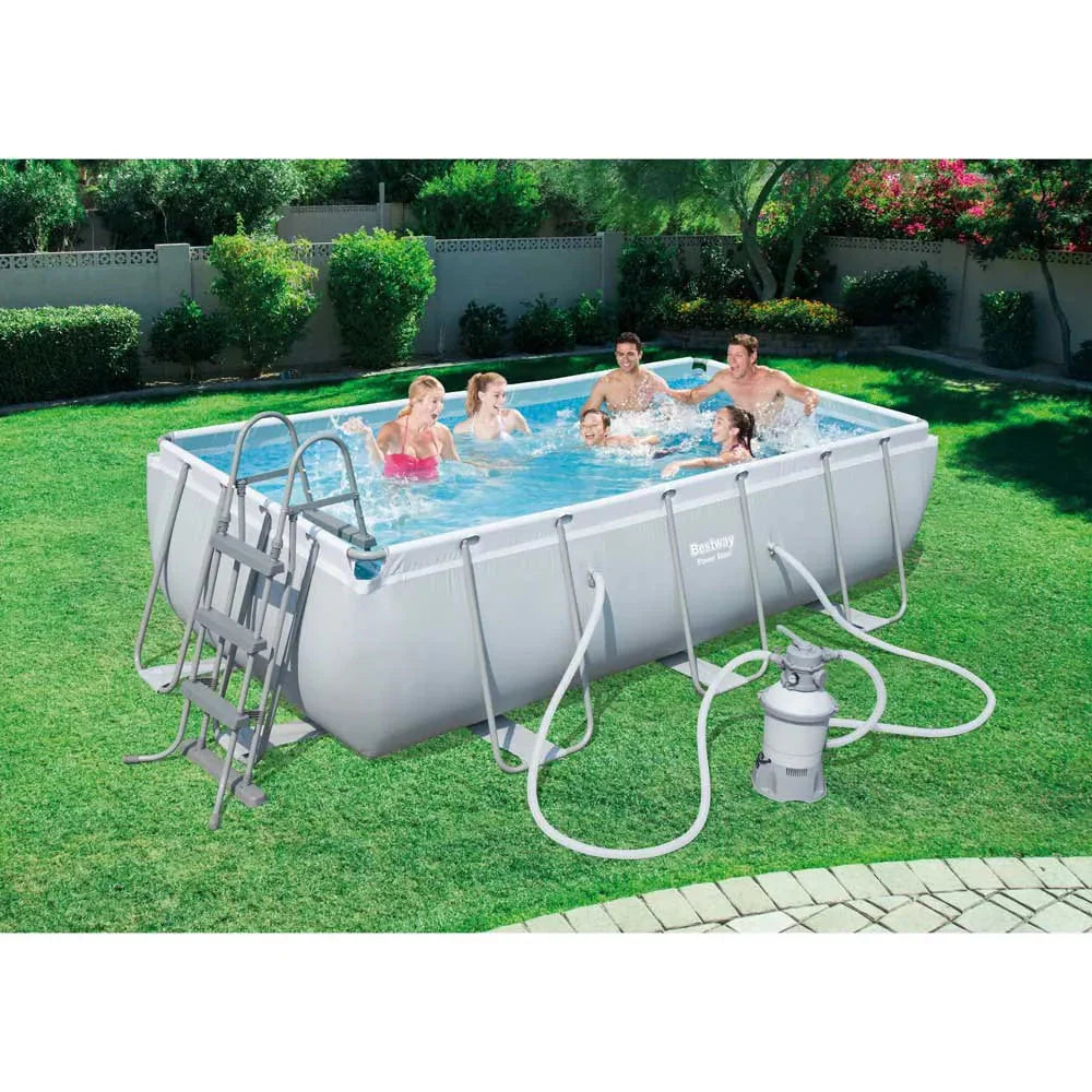 Power Steel 404x201x100cm Rectangular Tubular Pool - Medaid International