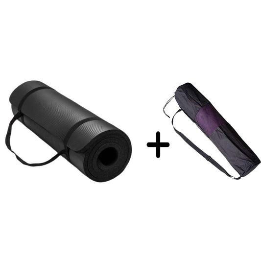 Fitness Exercise Mat Premium With Handle Strap Plus Cover Bag - Medaid