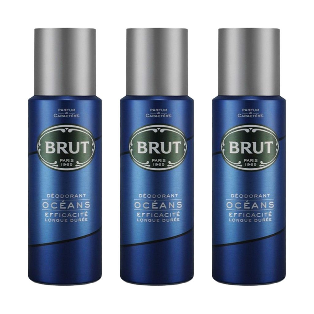 Brut Ocean Deodorant Spray Pour Homme - Pack of 3 - Medaid