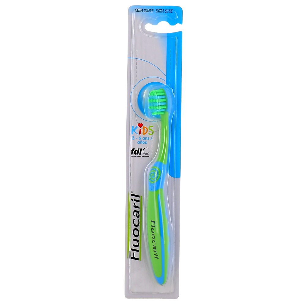 Fluocaril-kids Toothbrush 2-6 Years - Green & Blue - Medaid International