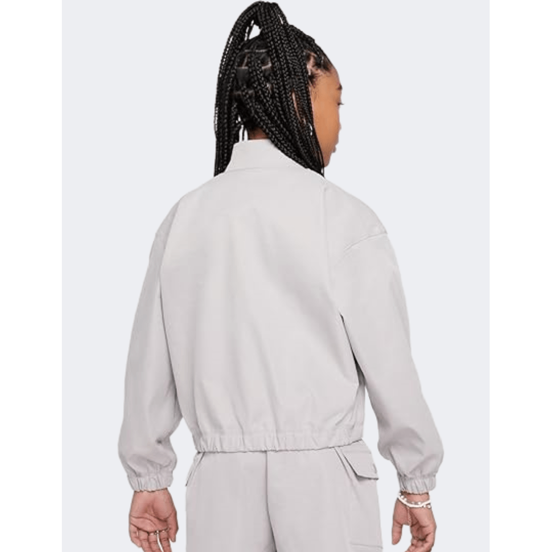Nike Sportswear Lightweight Oversized Girls Lifestyle Jacket College Grey - Medaid International
