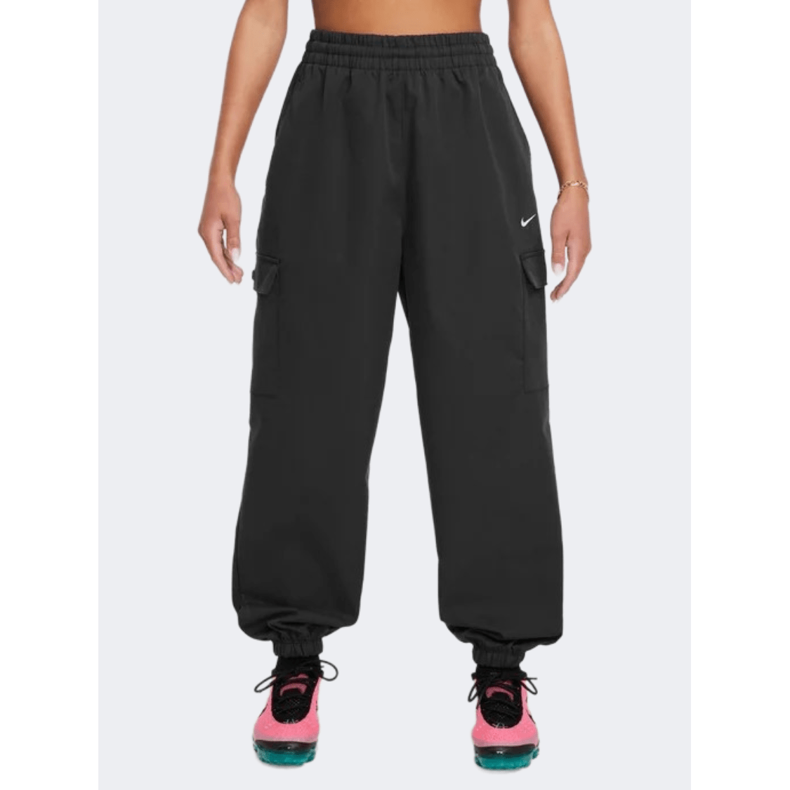 Nike Sportswear Cargo Girls Lifestyle Pant Black/White - Medaid International