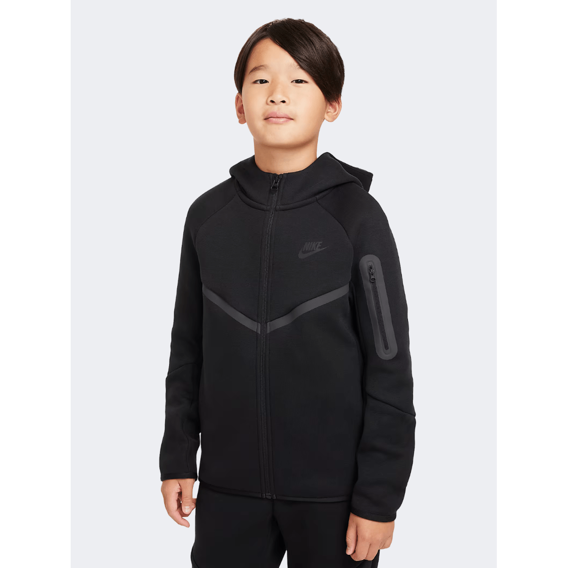 Nike Sportswear Tech Fleece Boys Lifestyle Hoody Black - Medaid International