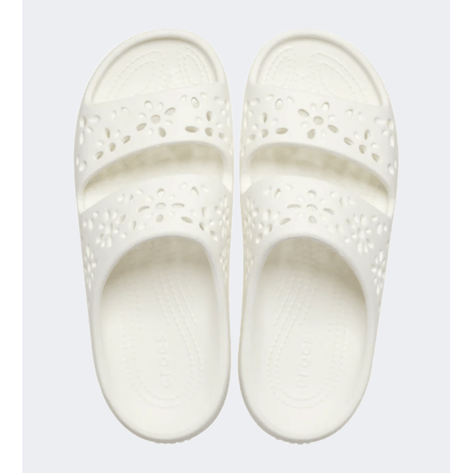 Crocs Classic Floral Cut Out Unisex Lifestyle Slippers Chalk - Medaid International