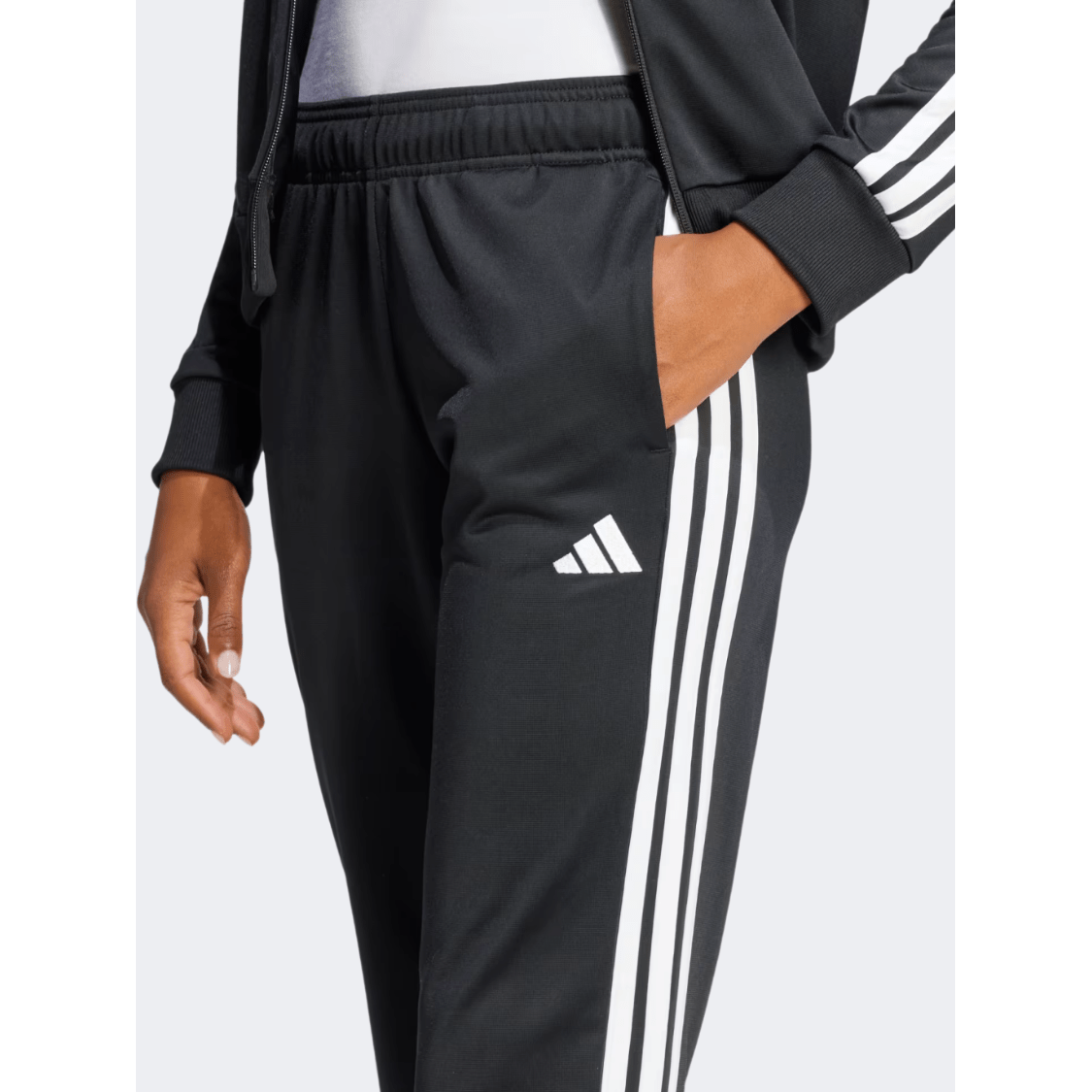 Adidas Essential 3 Stripes Women Sportswear Tracksuit Black - Medaid International