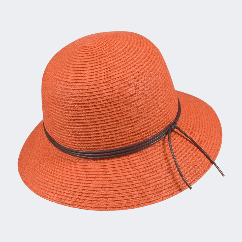 Stamion Cloche With Decorative Cord Women Beach Hat Coral - Medaid International