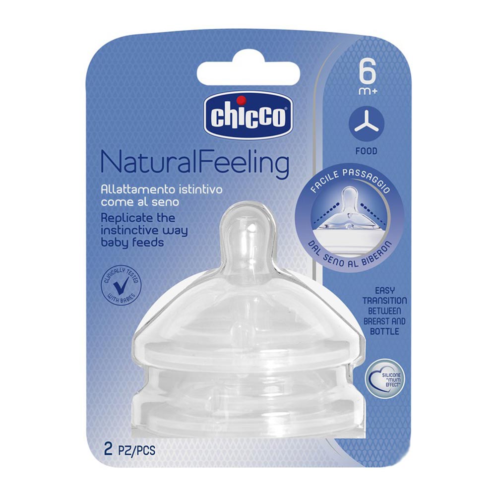 Chicco Nipple Natural feeling food 6m+ - Medaid International