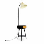 160 CM, Coffee Table Floor Lamp with Drawer and Shelf for Living Room Bedside - Medaid International