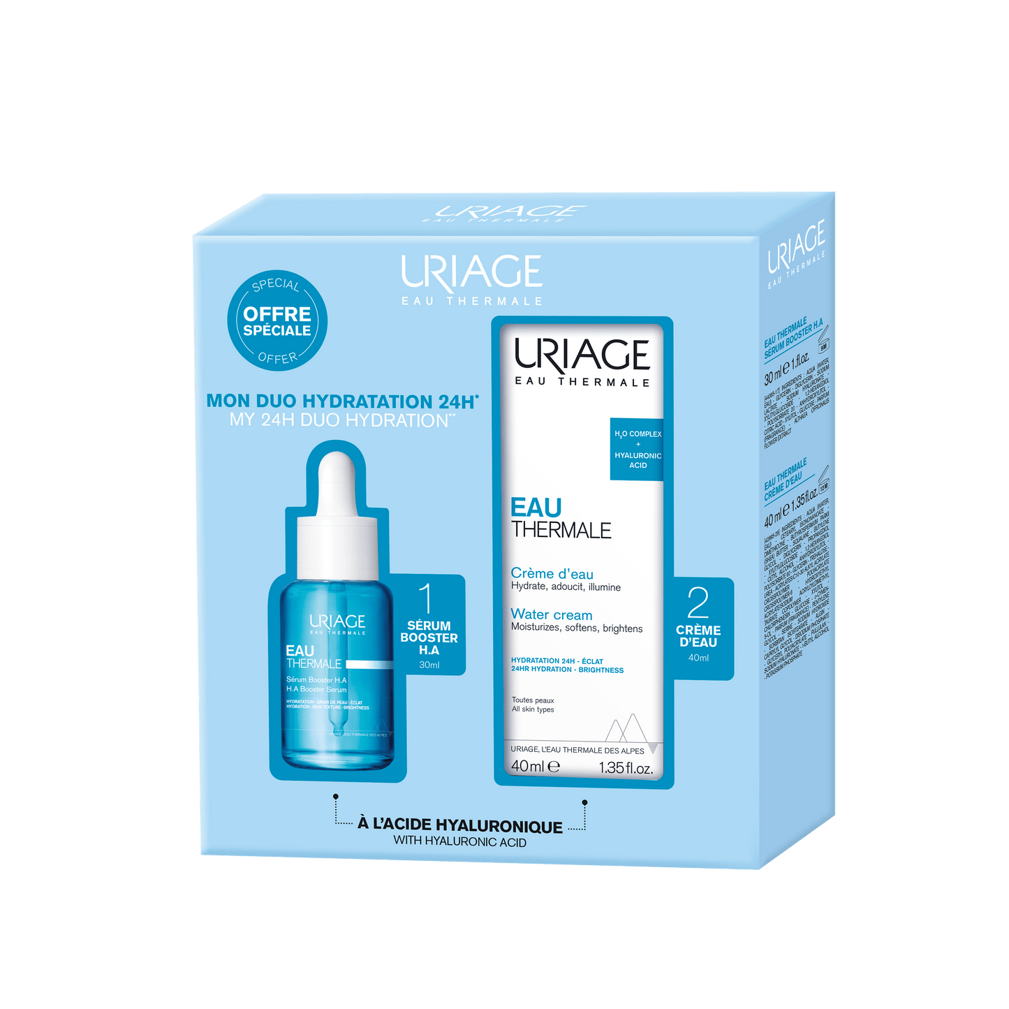 Coffret Eau Thermale HA Booster Serum + Eau Thermale Water Cream - Medaid
