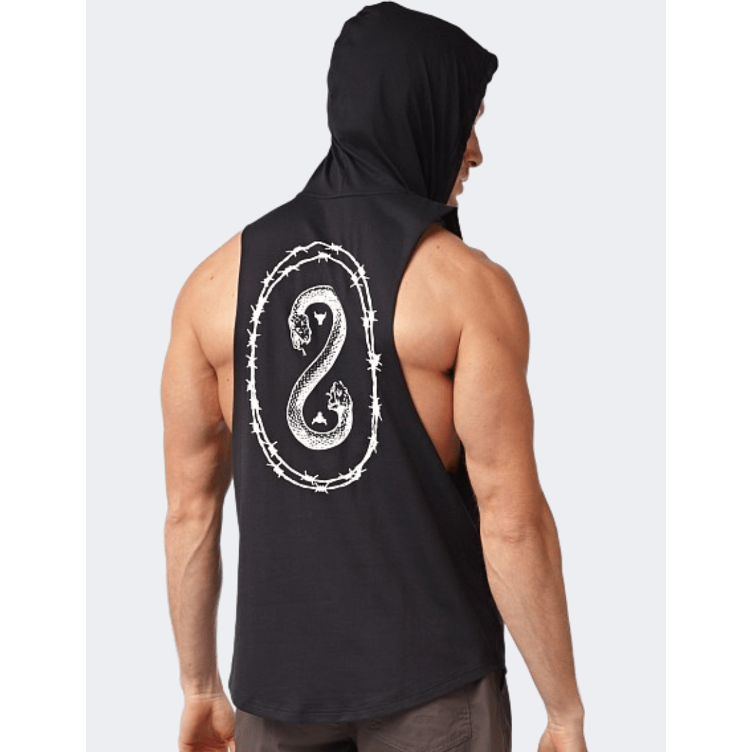 Under Armour Project Rock Snake Sleeveless Men Training Tank Black/White Clay - Medaid International