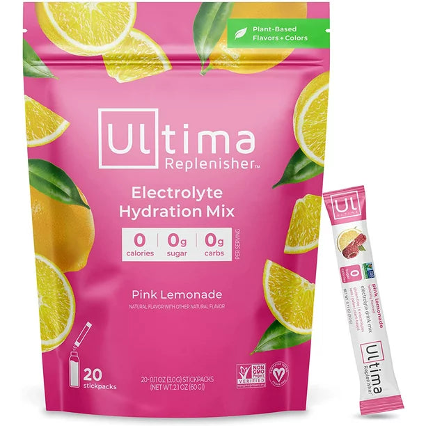 Ultima Replenisher Pink Lemonade Electrolytes 20-Pack - 3G each - Medaid