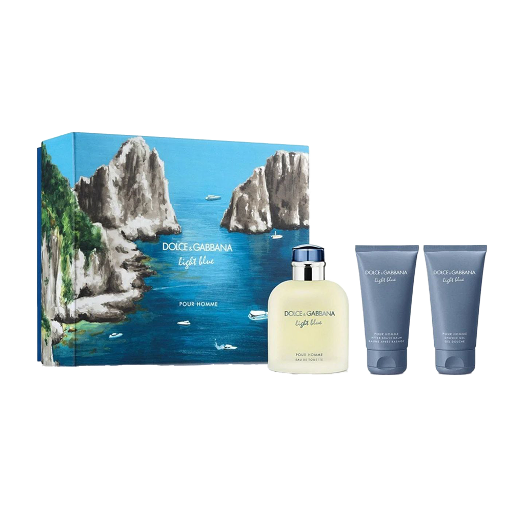 Dolce & Gabbana Light Blue Eau De Toilette Men's Gift Set - Medaid