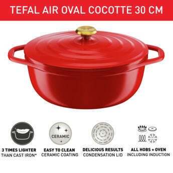 Air Cast Aluminium Oval Cocotte 30x23+Lid - Medaid International