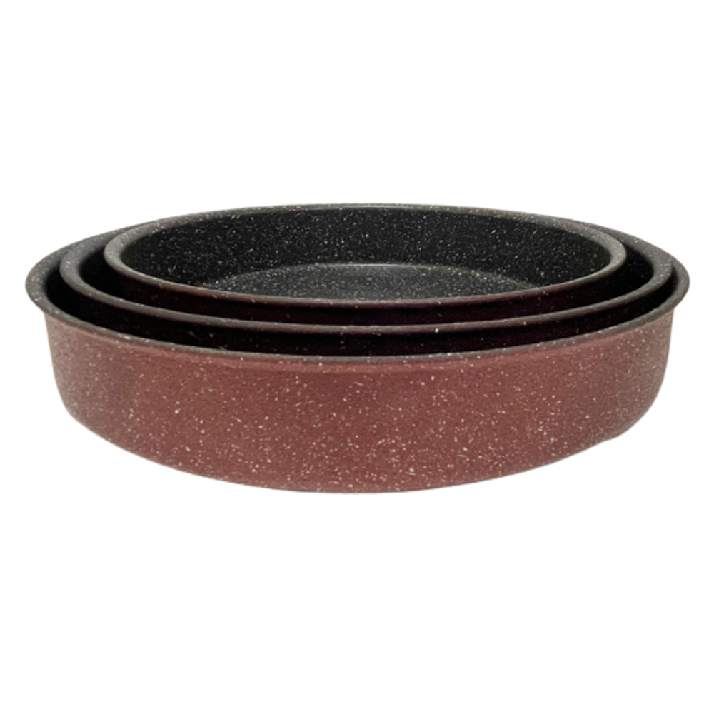 Lava Stone Granite 3PCS Round Pans - Medaid