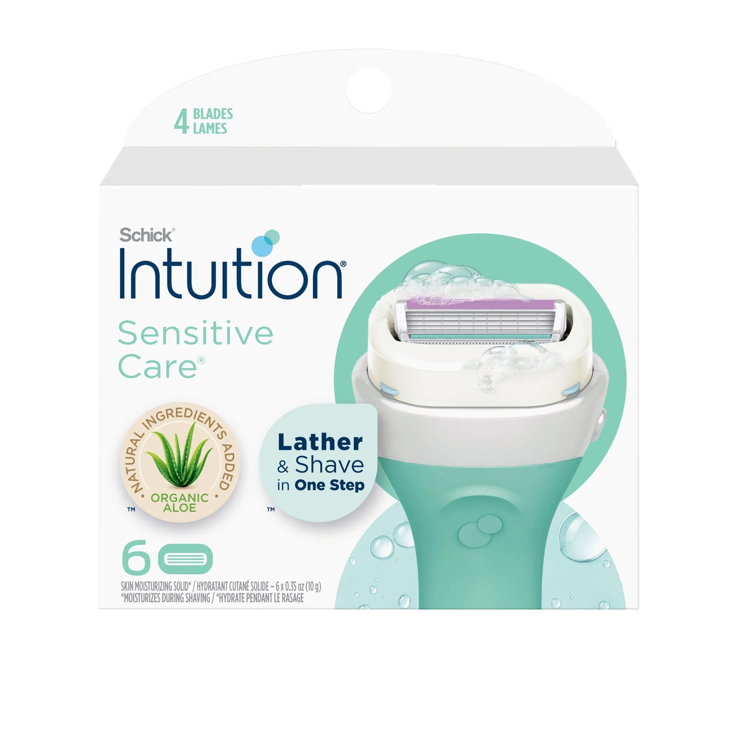 Schick intuition 6's sensitive care refill 4 blades - Medaid International