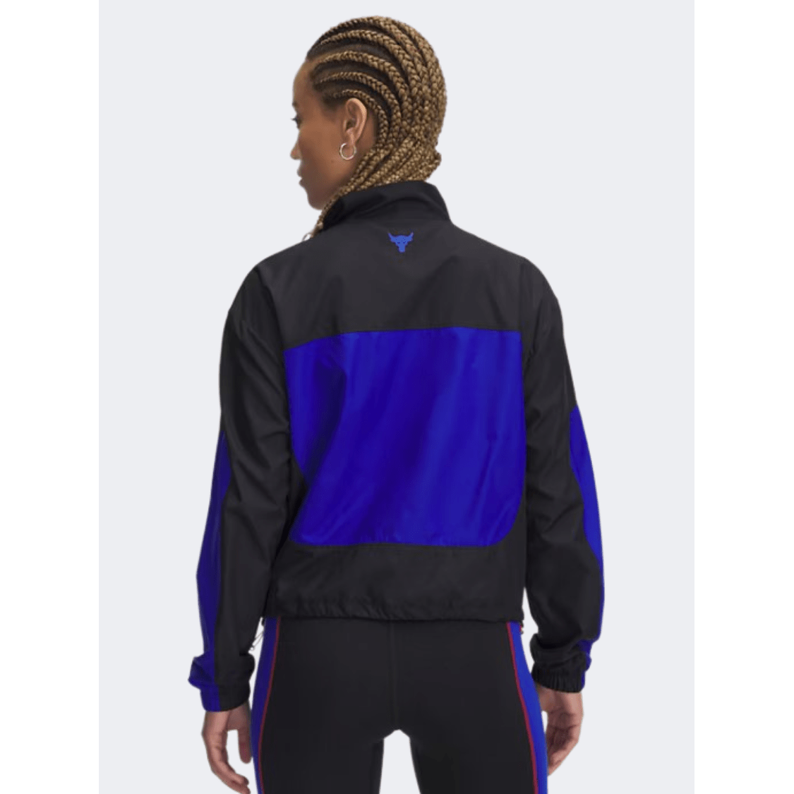 Under Armour Project Rock Woven Women Training Jacket Black Royal - Medaid International