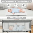 AILEEKISS Baby Bassinet Bedside Sleeper, Height Adjustable Newborn Baby Bassinet with Wheels, Grey - Medaid International