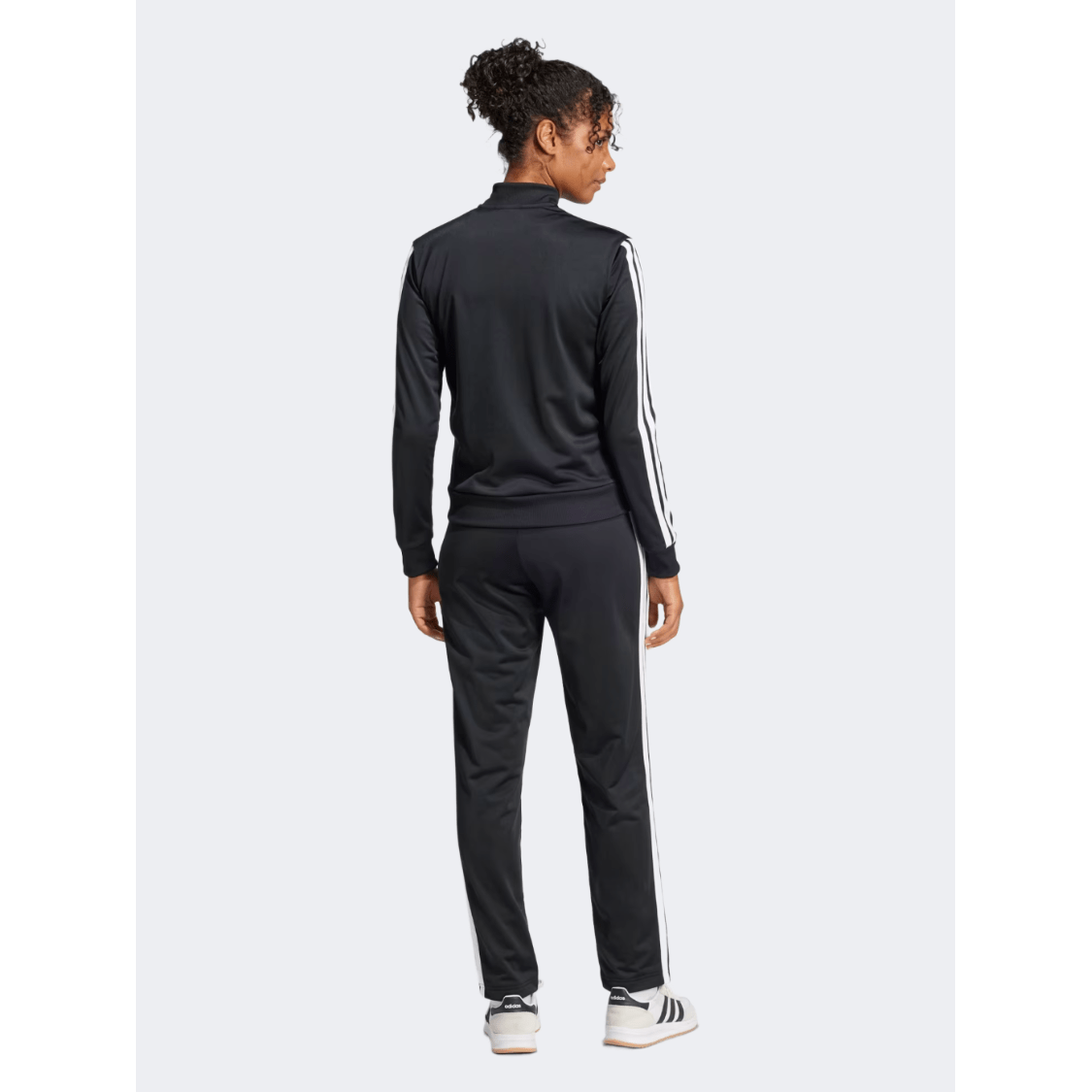 Adidas Essential 3 Stripes Women Sportswear Tracksuit Black - Medaid International