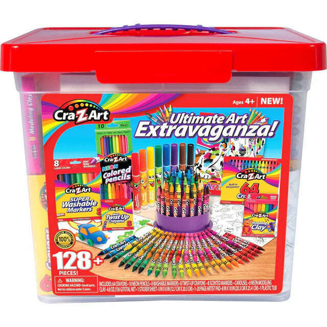 Ultimate Art Extravaganza Art Tub Packed with 135+ Pieces - Medaid International