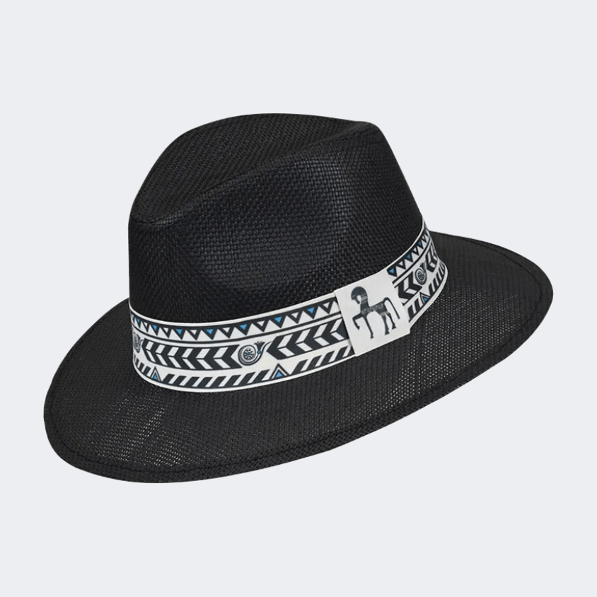 Stamion Fedora With Ribbon Horse Unisex Beach Hat Black - Medaid International