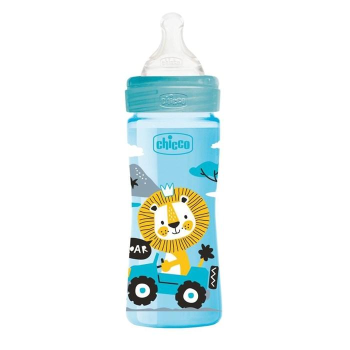 Chicco Well-Being Plastic Bottle Medium Flow Silicone - Medaid
