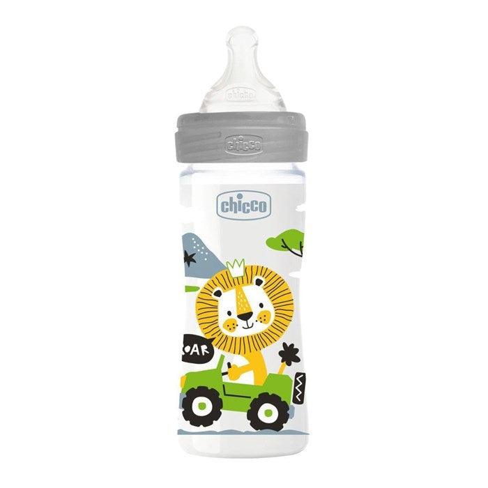 Chicco Well-Being Plastic Bottle Medium Flow Silicone - Medaid