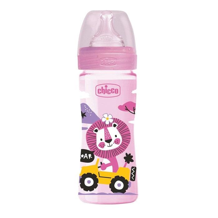 Chicco Well-Being Plastic Bottle Medium Flow Silicone - Medaid