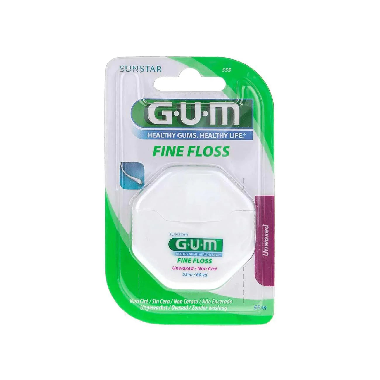 GUM Fine Unwaxed Floss - Medaid