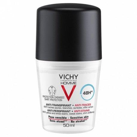 Vichy Deodorant Bille Anti-Traces Roll On For Men 48hr 50ml - Medaid International