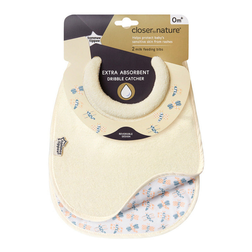 Tommee Tippee Feeding Bibs 2 Pieces 0m+ - Beige - Medaid International