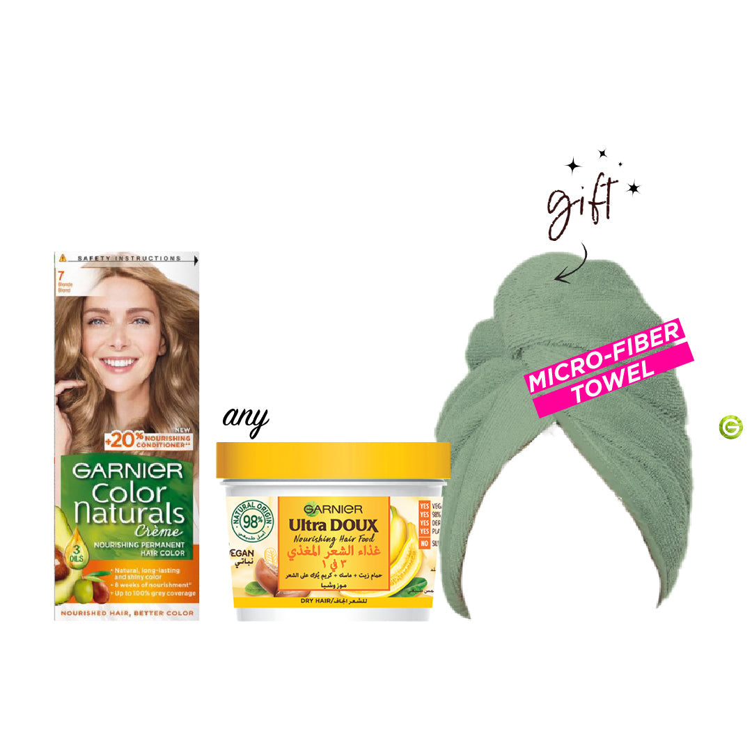 Garnier Hair Color And Care Bundle 15% Off + Free Fiber Towel - Medaid International