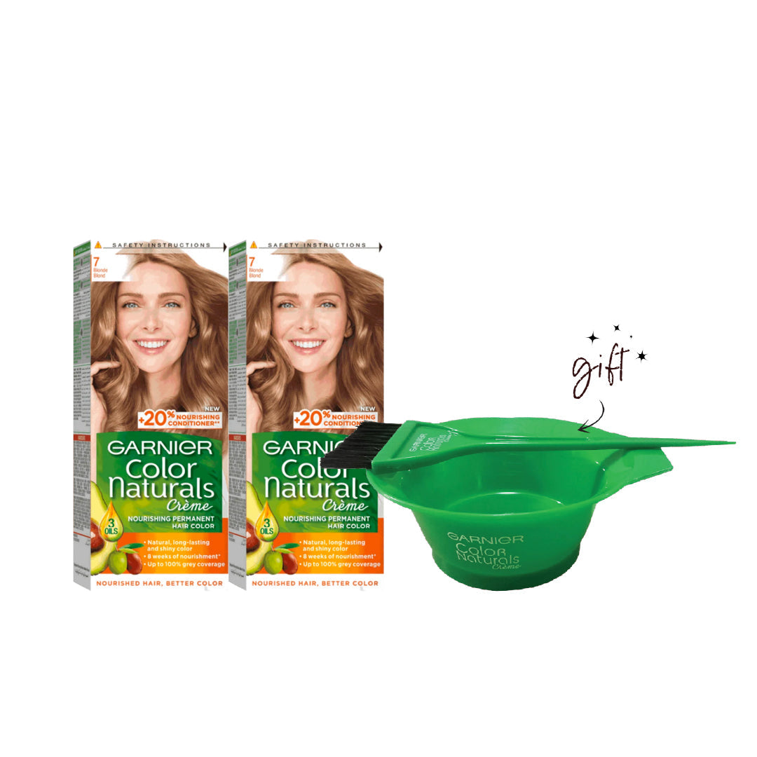 Garnier Color Naturals Hair Color Bundle 20% Off + Bowl & Brush Gift - Medaid