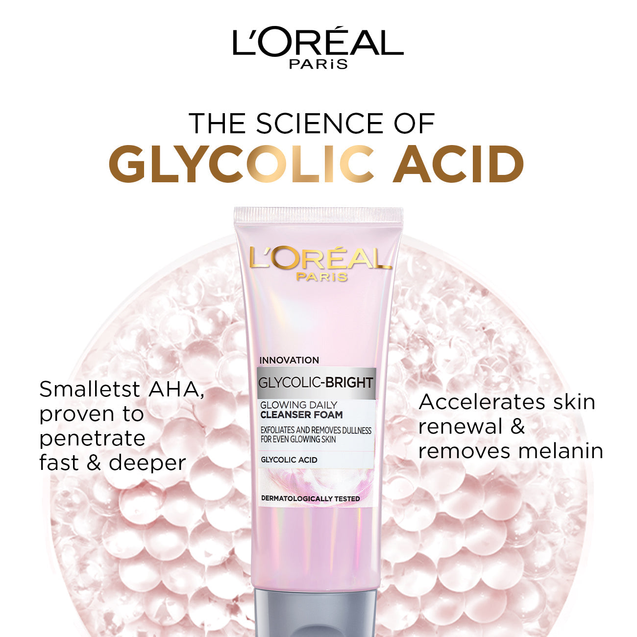 L’Oréal Paris Glycolic Bright Instant Glowing Face Wash 100ml - Medaid