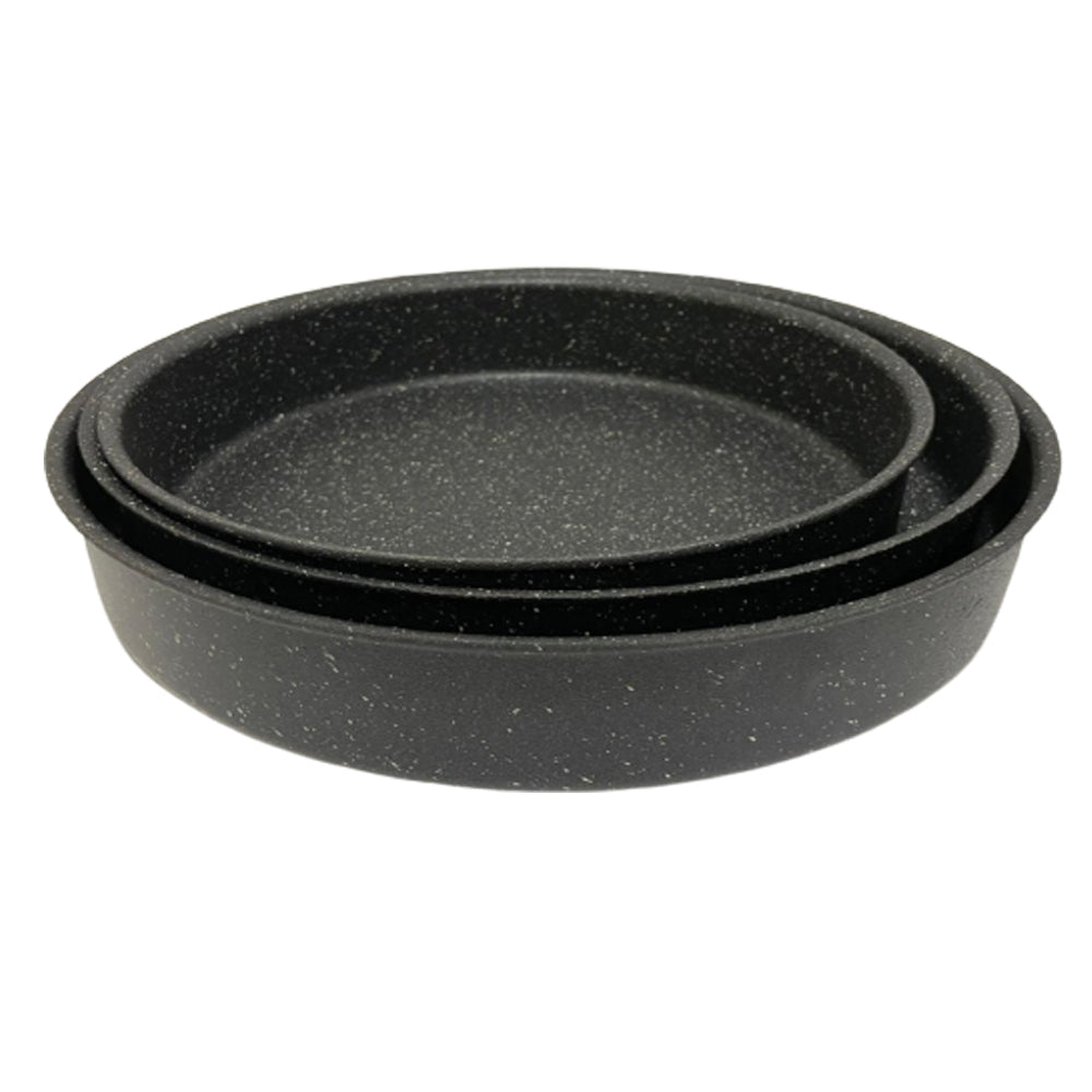 Lava Stone Granite 3PCS Round Pans - Medaid