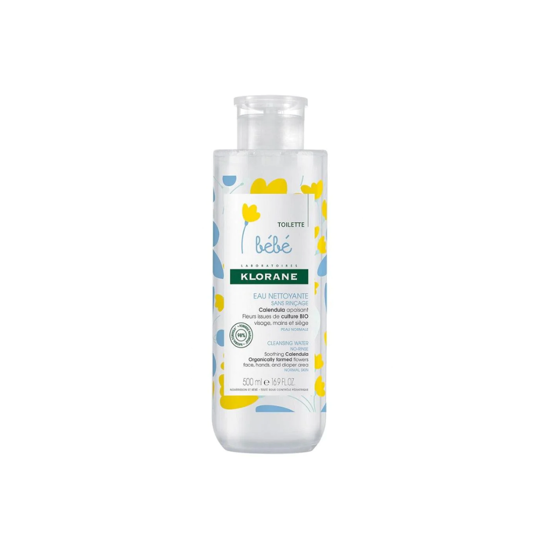 Klorane Bebe Cleansing Water No Rinse - Normal Skin 500ml - Medaid International