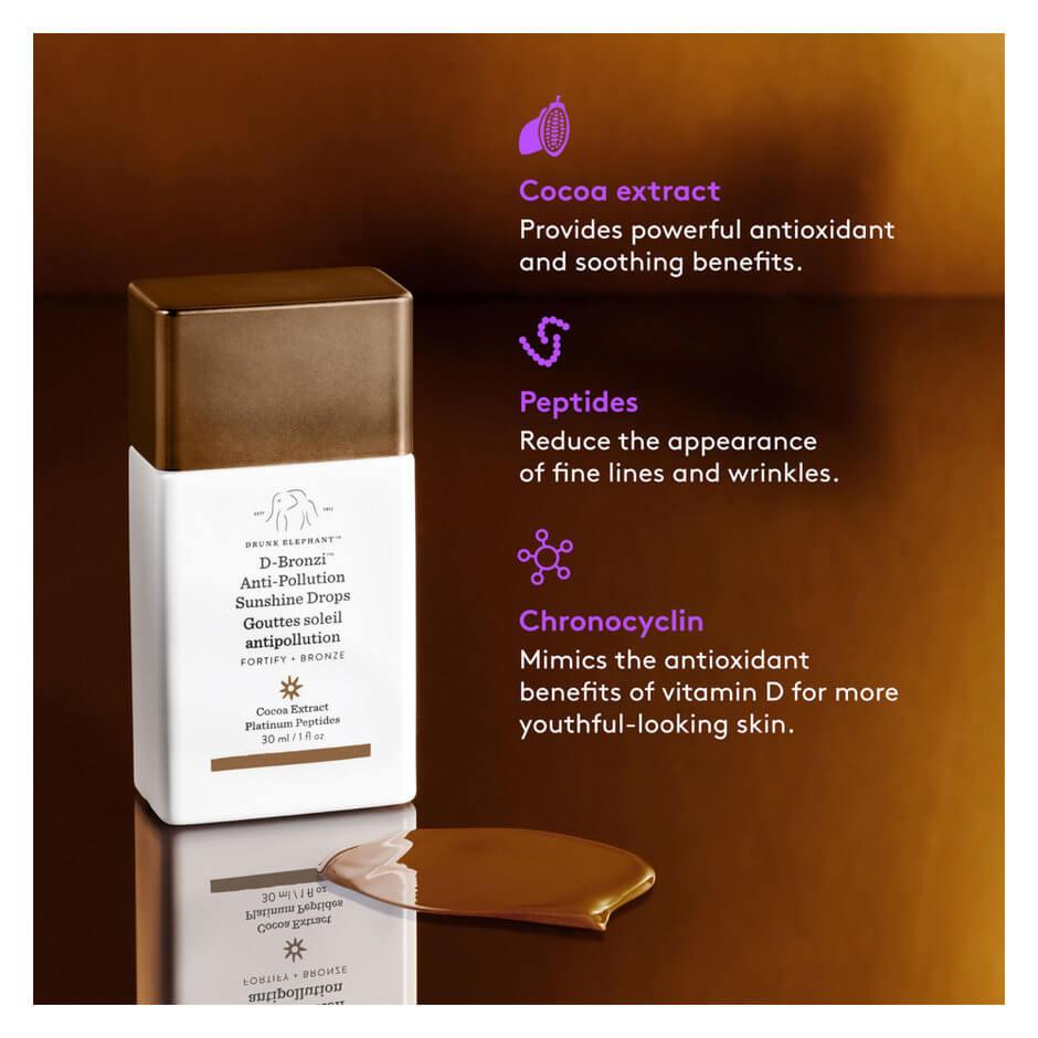 Drunk Elephant D-Bronzi™ Anti-Pollution Bronzing Drops With Peptides - Medaid