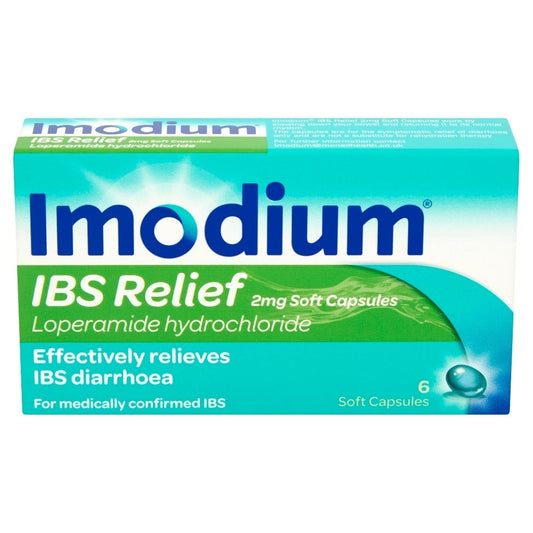 Imodium - IBS Relief 2mg Loperamide 6 Capsules - Medaid International