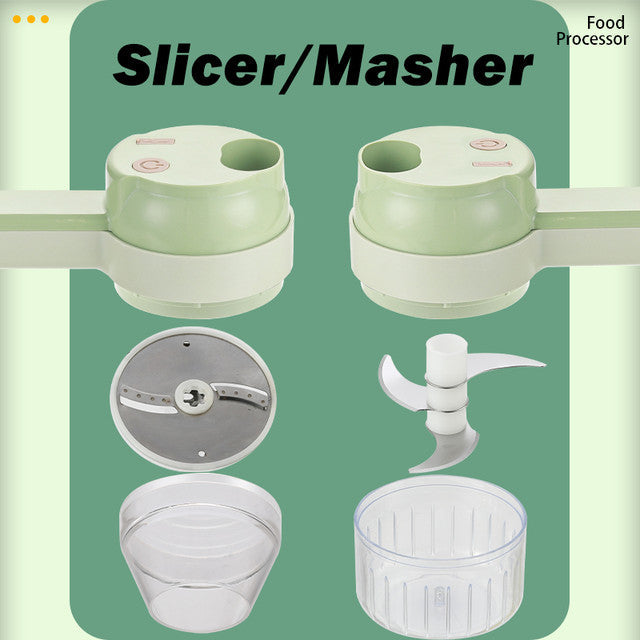 4 in 1 Handheld Electric Vegetable Cutter Food Chopper - Medaid International