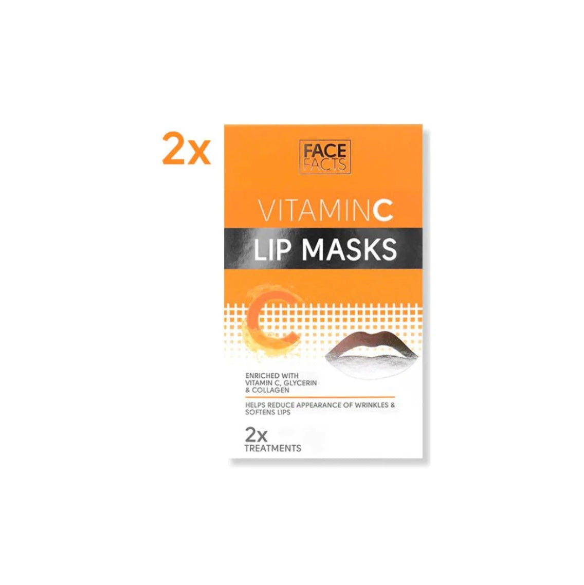 Face Facts Vitamin C Lip Masks - 2 Treatments - Medaid