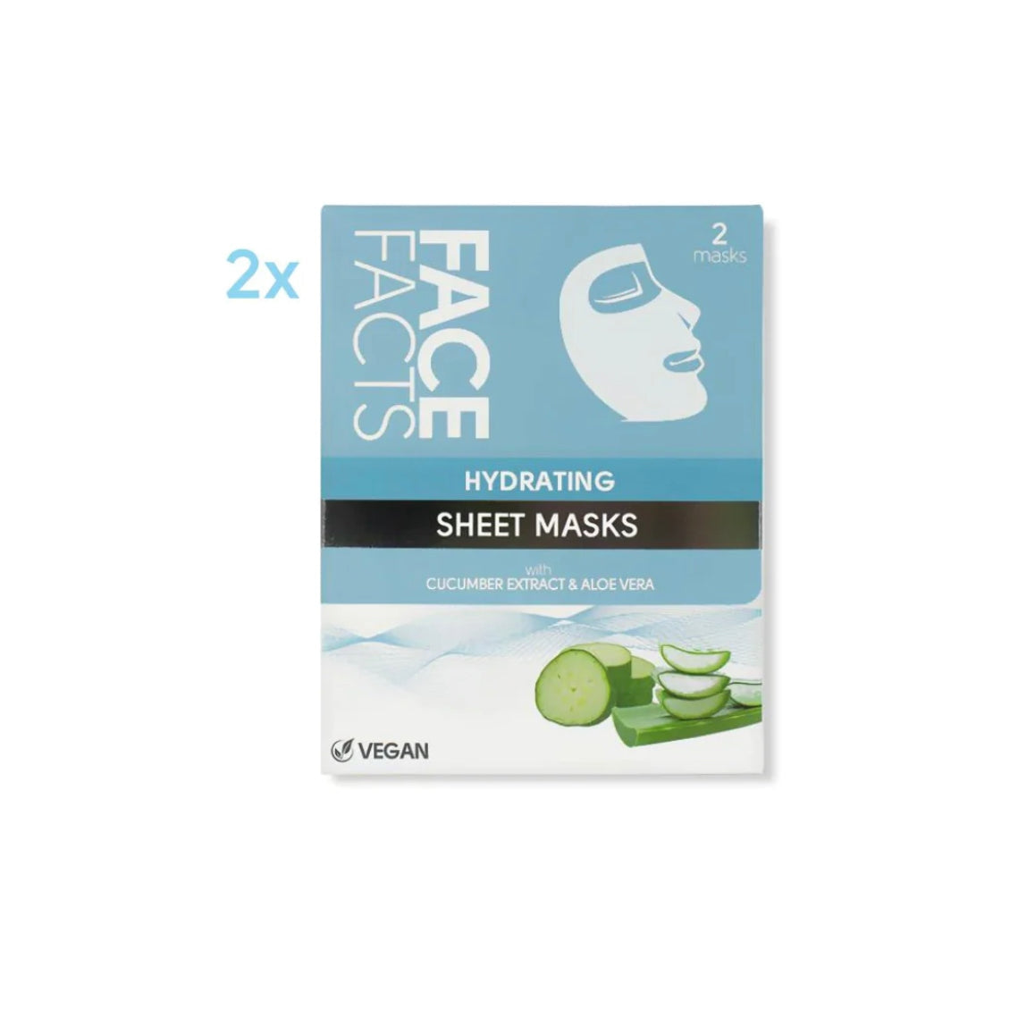 Face Facts Moisturising Sheet Mask - 2 Masks - Medaid